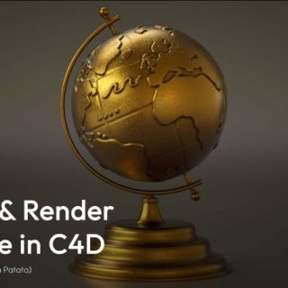 Patata School – Model & Render a Globe in C4D
