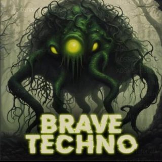 Skull Label Brave Techno